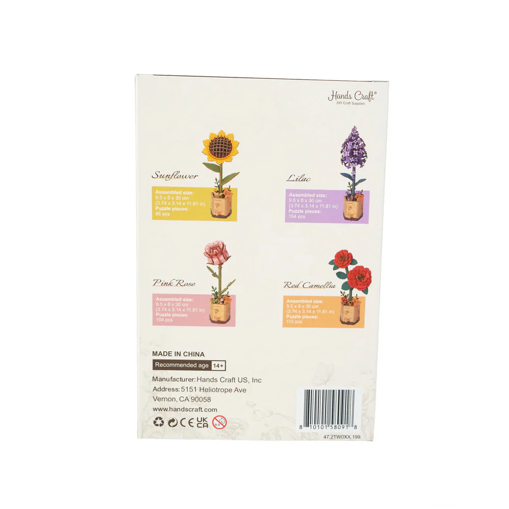 3D Wooden Flower Puzzle Bundle Pack - Image 2