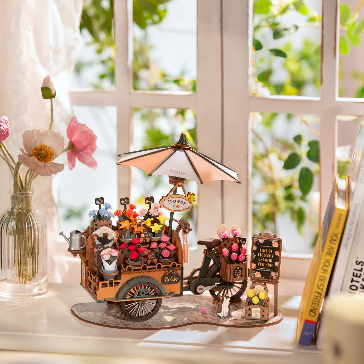 3D Wooden Puzzle: Blossom Cart - Image 2