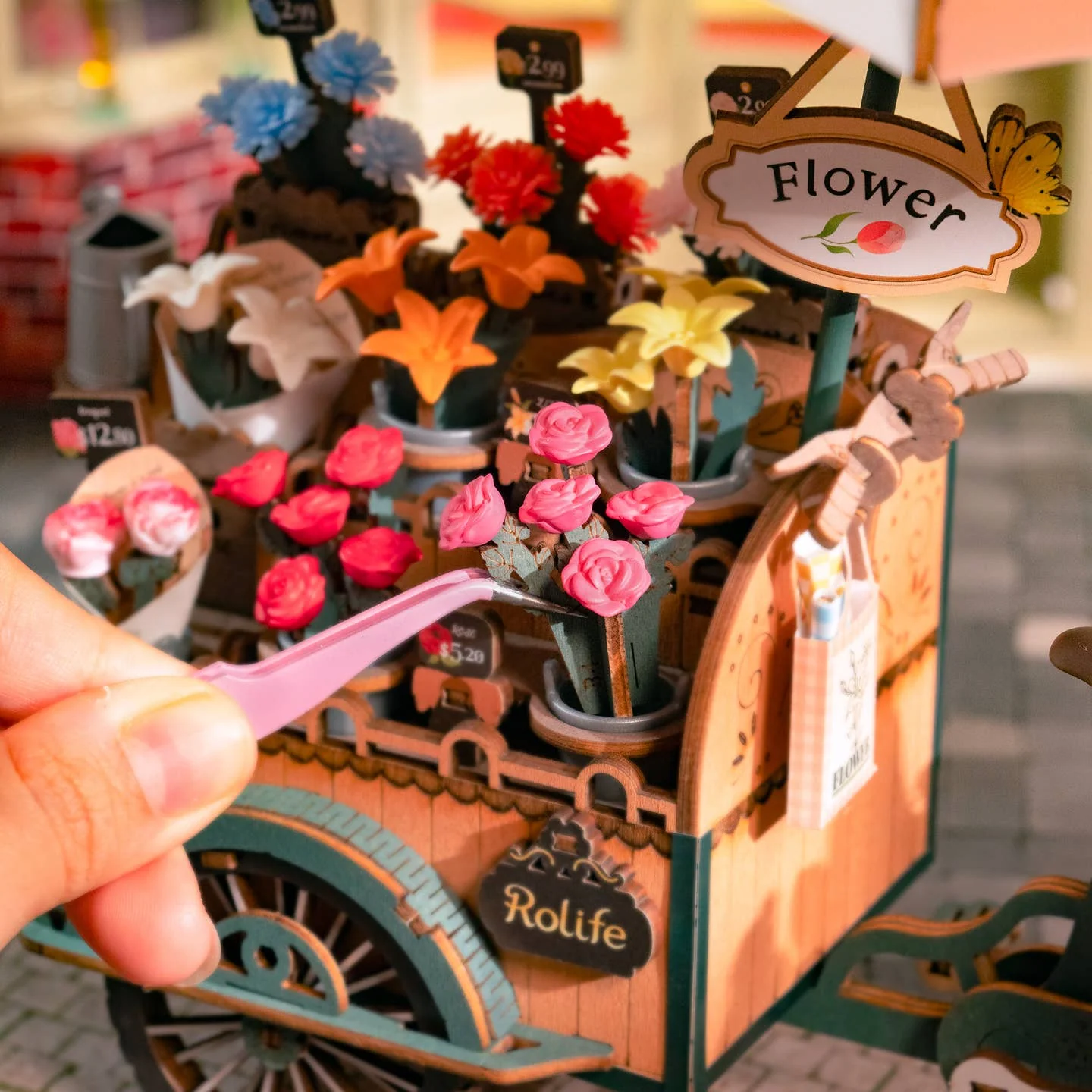 3D Wooden Puzzle: Blossom Cart - Image 4