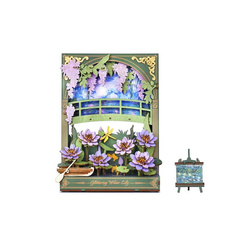 3D Wooden Puzzle: Glittering Water Lily