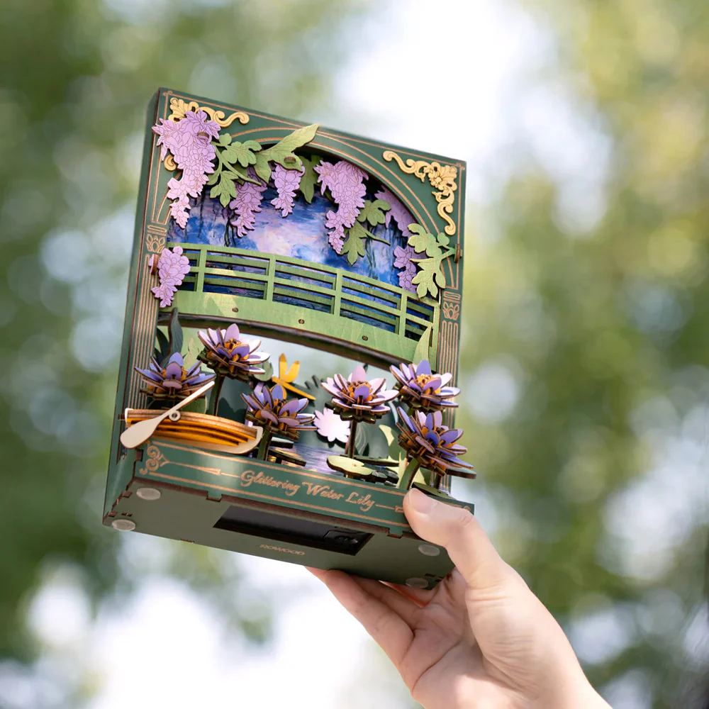 3D Wooden Puzzle: Glittering Water Lily - Image 4