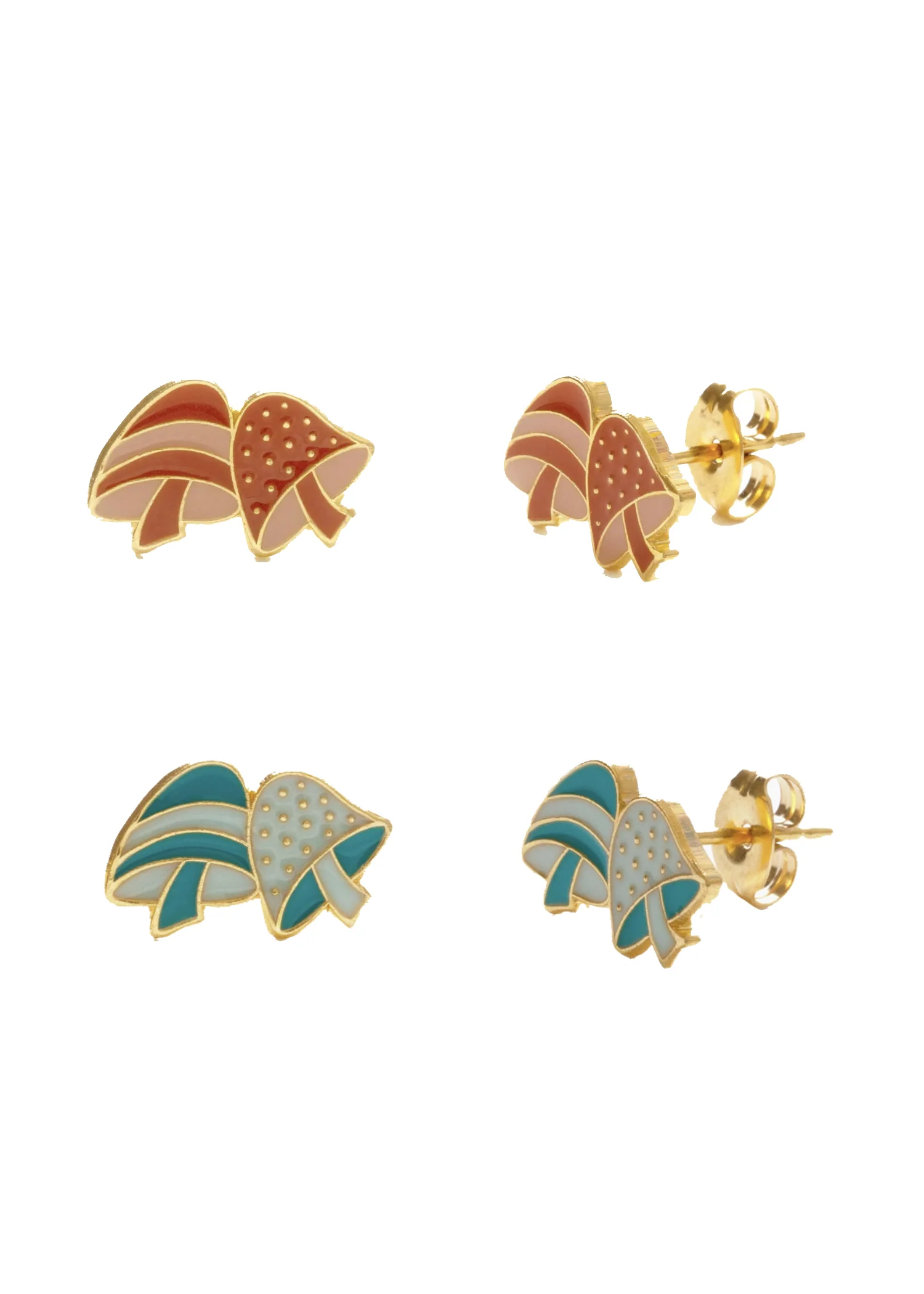 70s Mushroom Stud Earrings