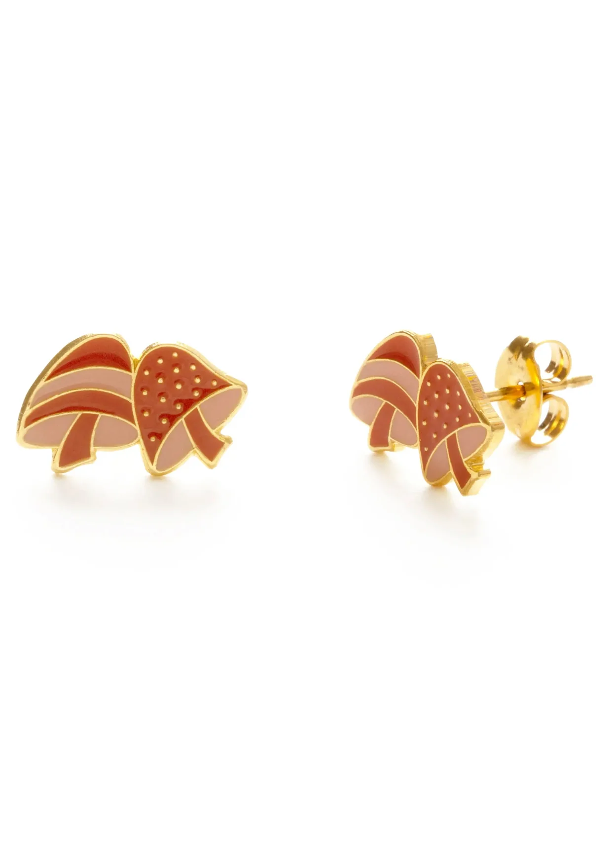 70s Mushroom Stud Earrings - Image 4