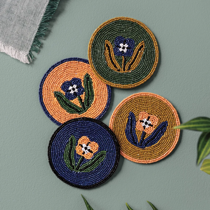 Beaded Coaster Set of 4 - Teppi - Image 2