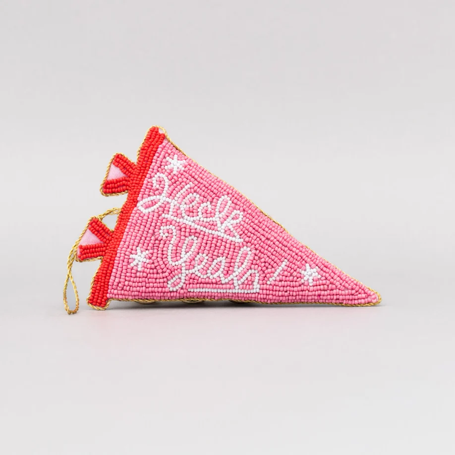 Beaded Ornament - Heck Yeah