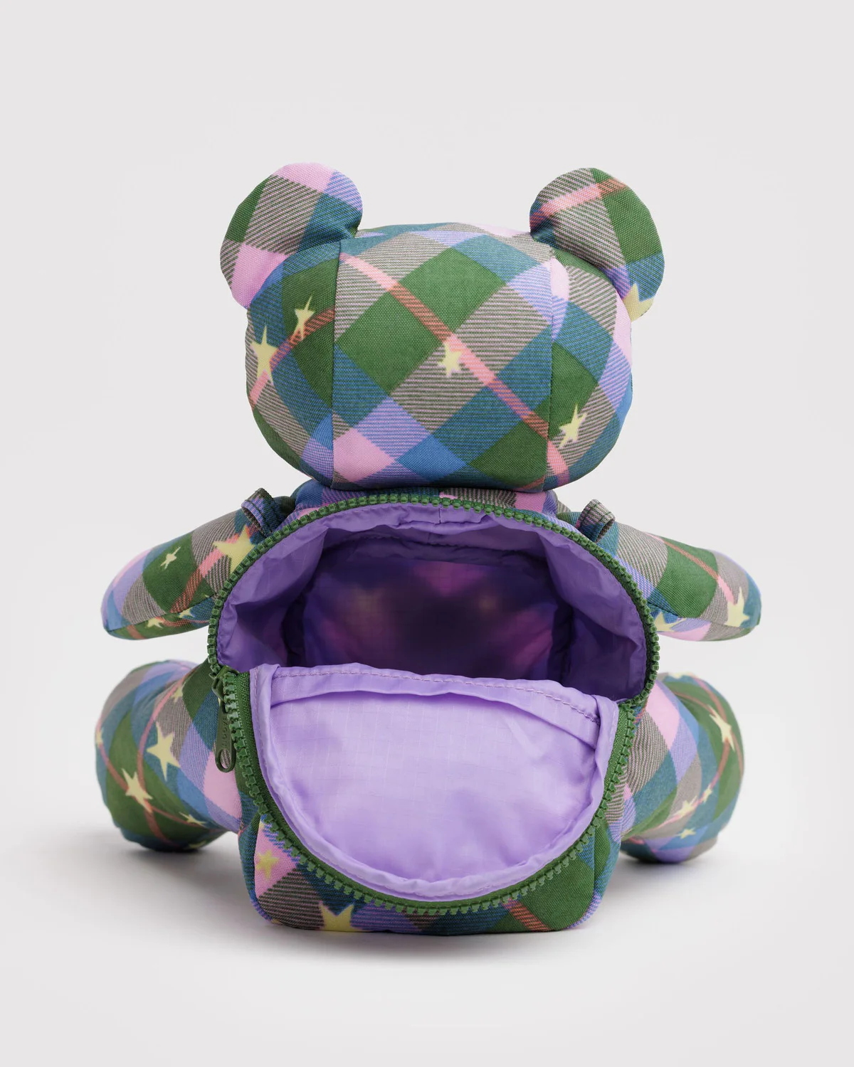 Bear Bag- Green Star Plaid - Image 2