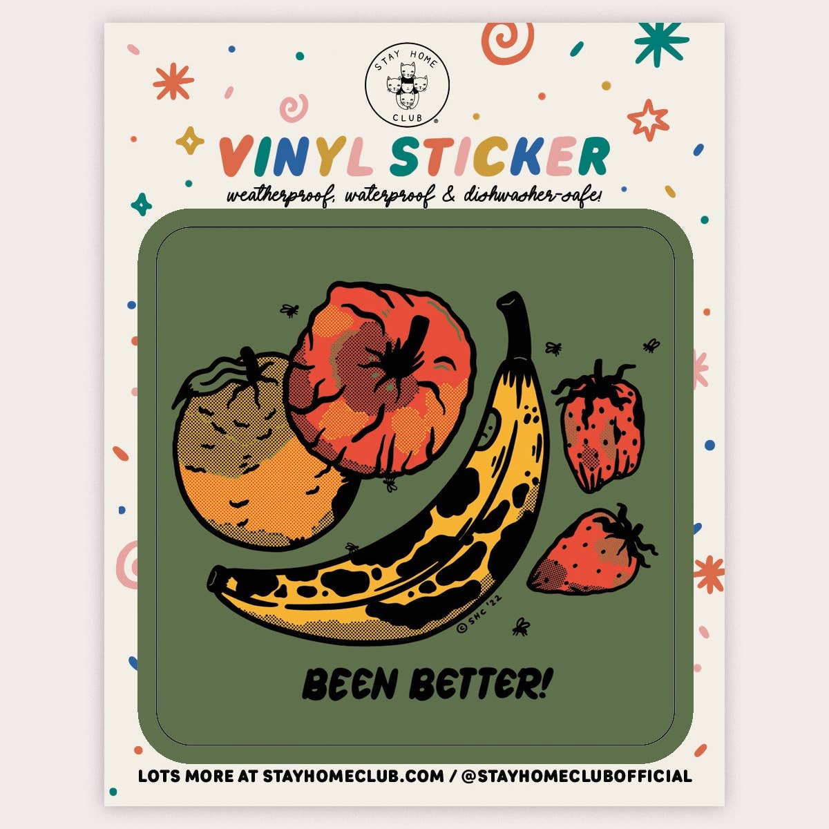 Been Better Fruit Plate Sticker - Image 2