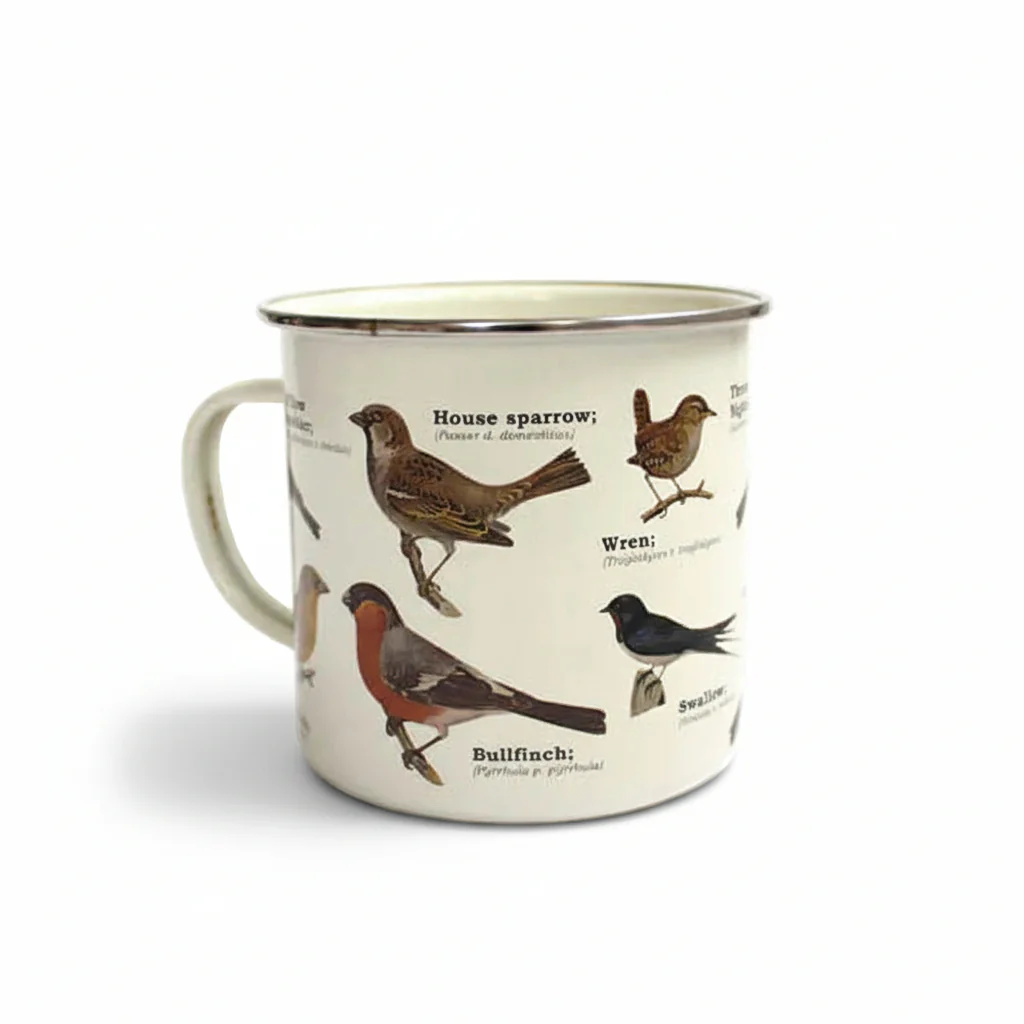 Birds Enamel Mug