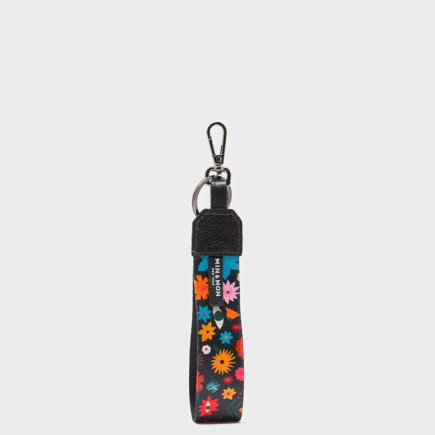 Black Nylon Keychain- Flowers - Image 2