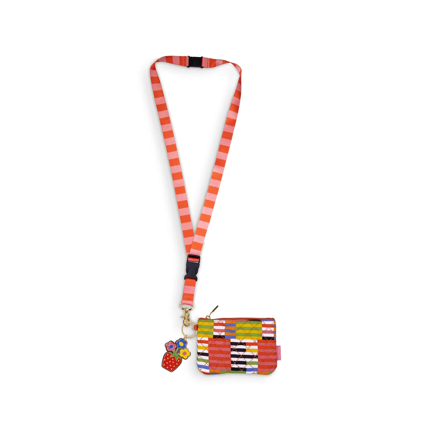 Black Stripe Zip Lanyard