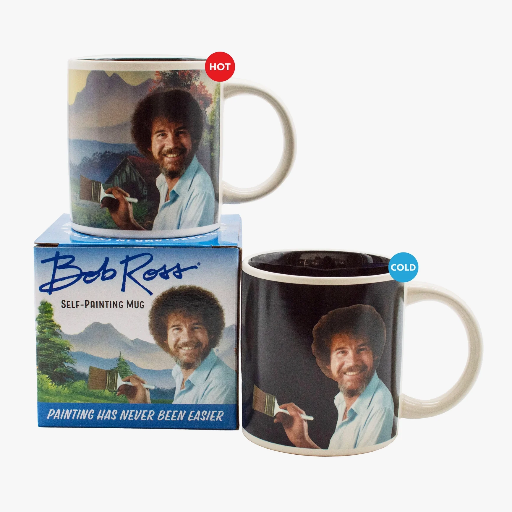 Bob Ross Heat Changing Mug