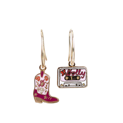 Boot & Country Cassette Earrings