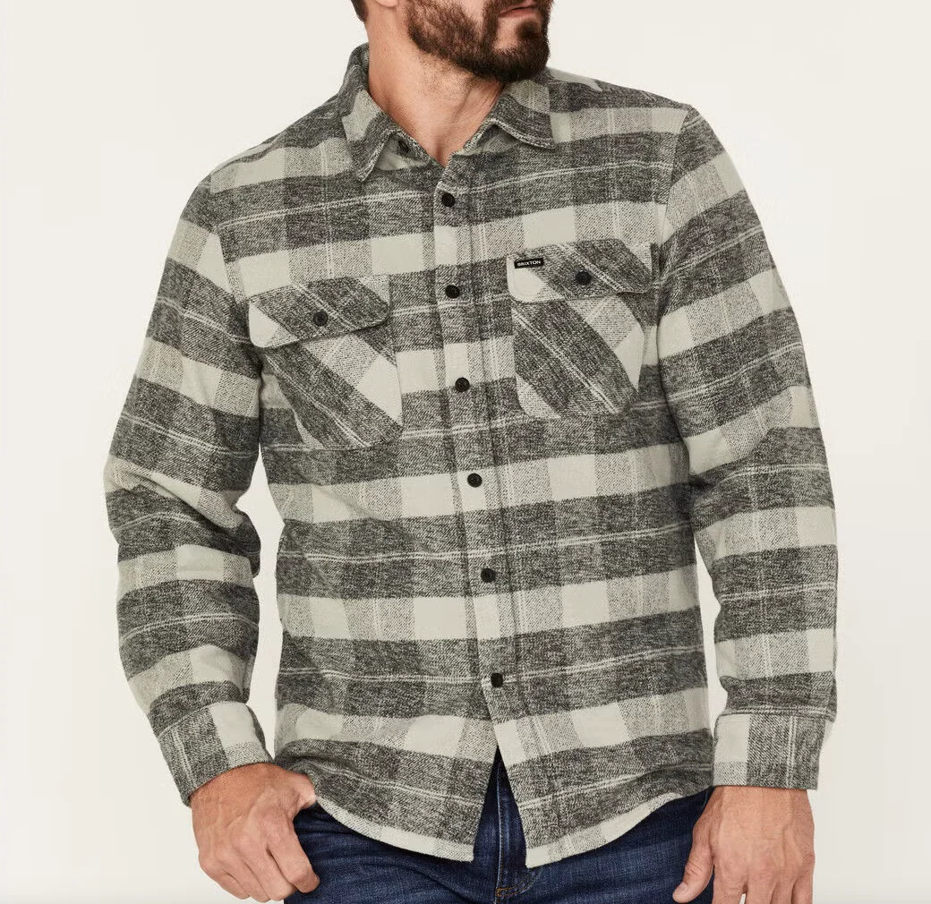 Bowery Heavy Weight Flannel - Black/Charcoal - Image 2