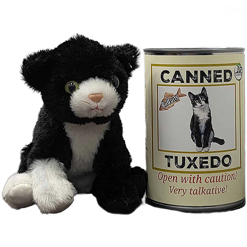 Buttons the Canned Tuxedo Cat