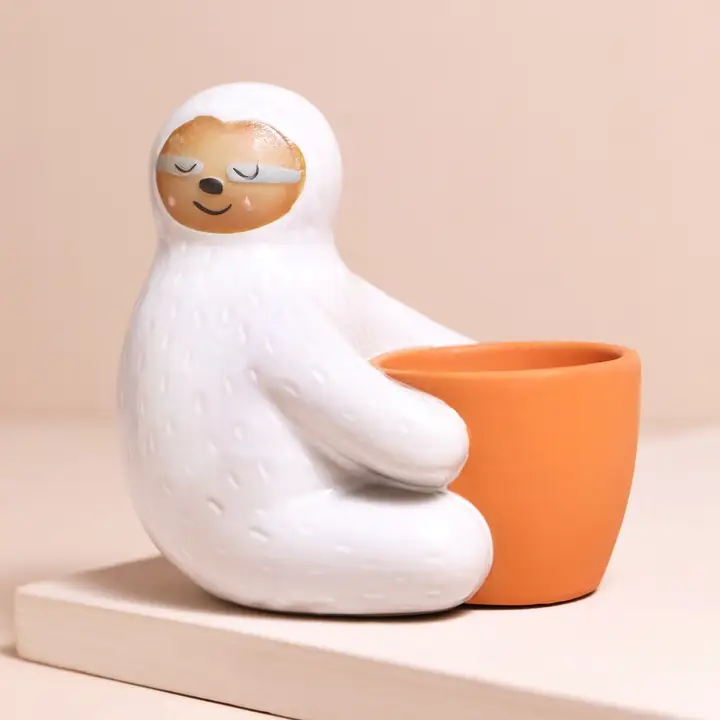 Ceramic Sloth Planter