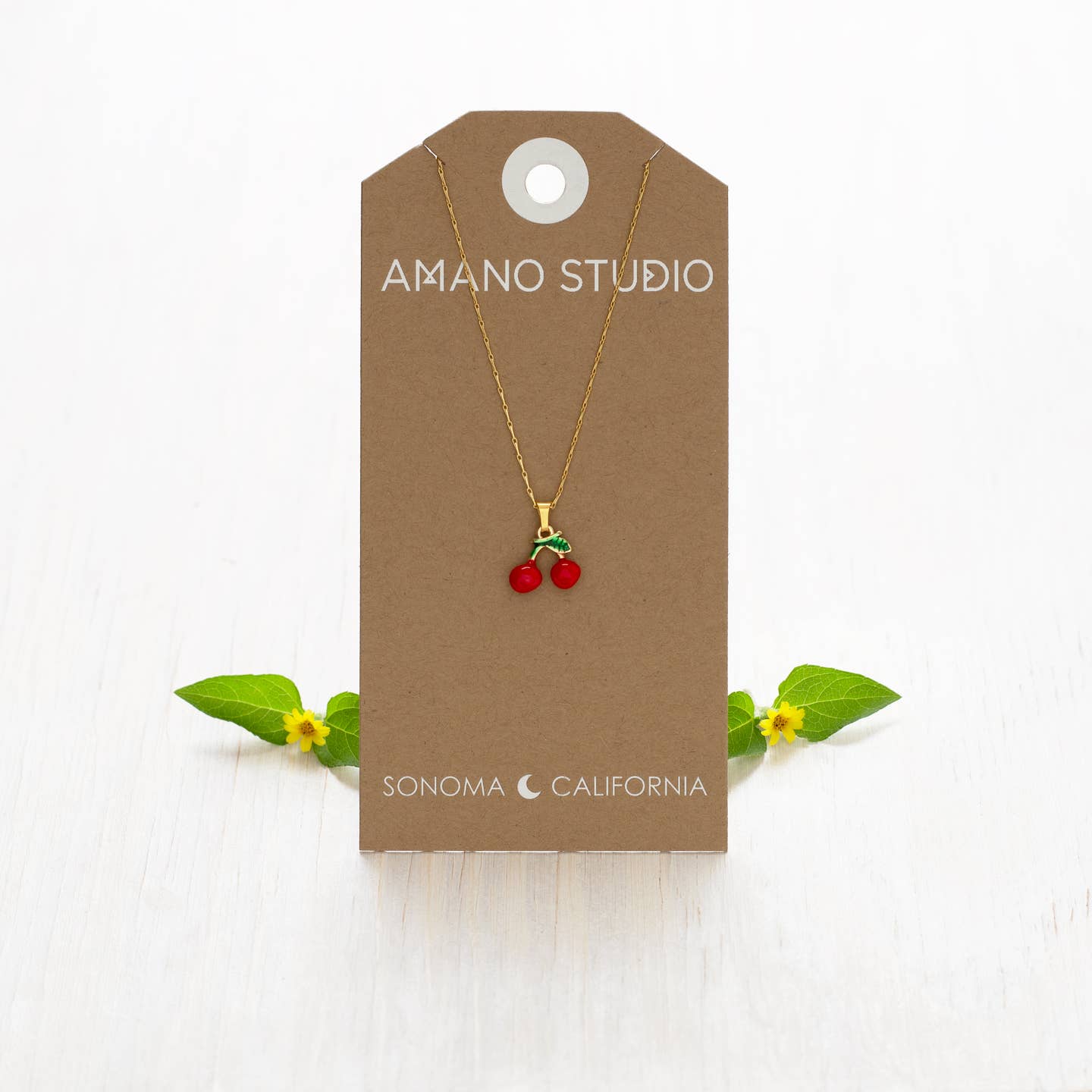 Cherry Necklace- 14K Gold Plated - Image 3