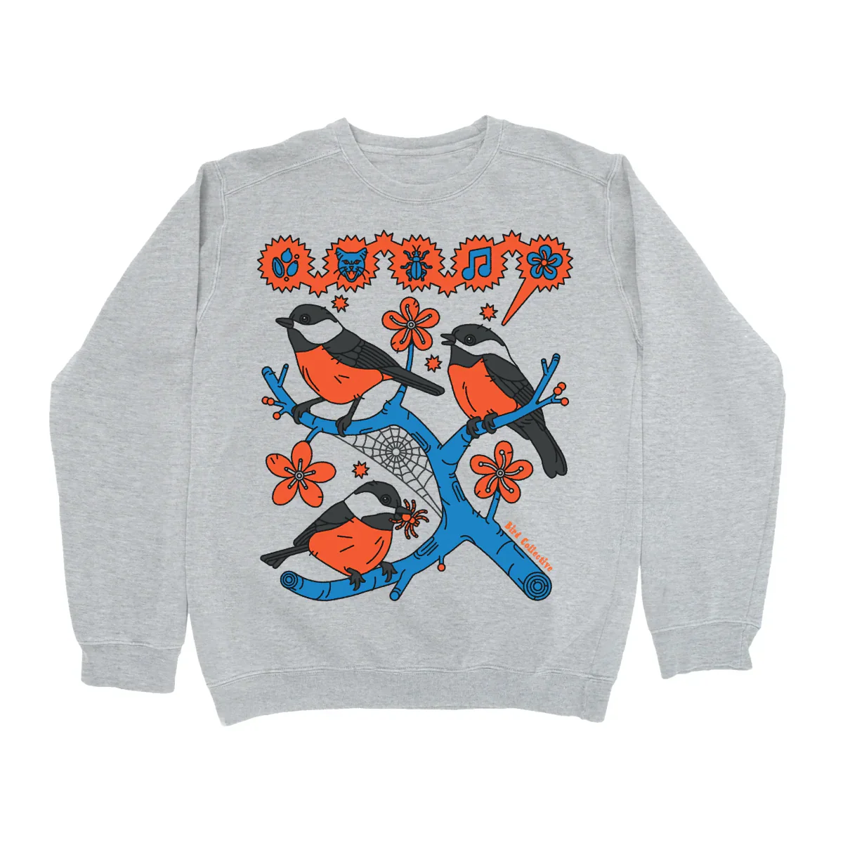 Chickadee Sweatshirt- Heather Grey