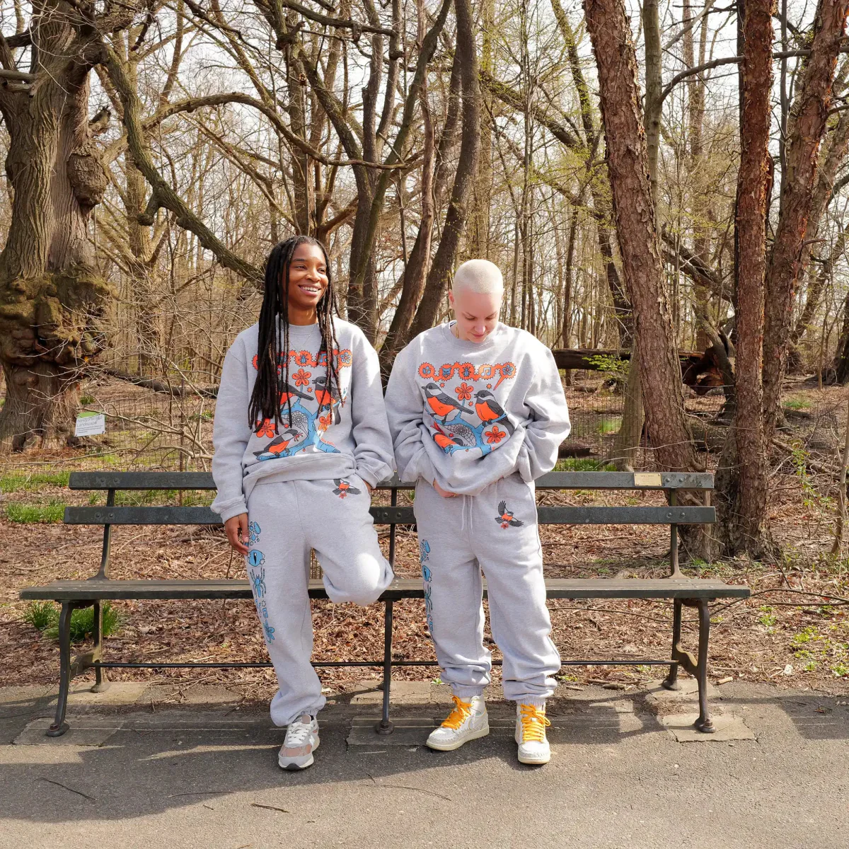 Chickadee Sweatshirt- Heather Grey - Image 3
