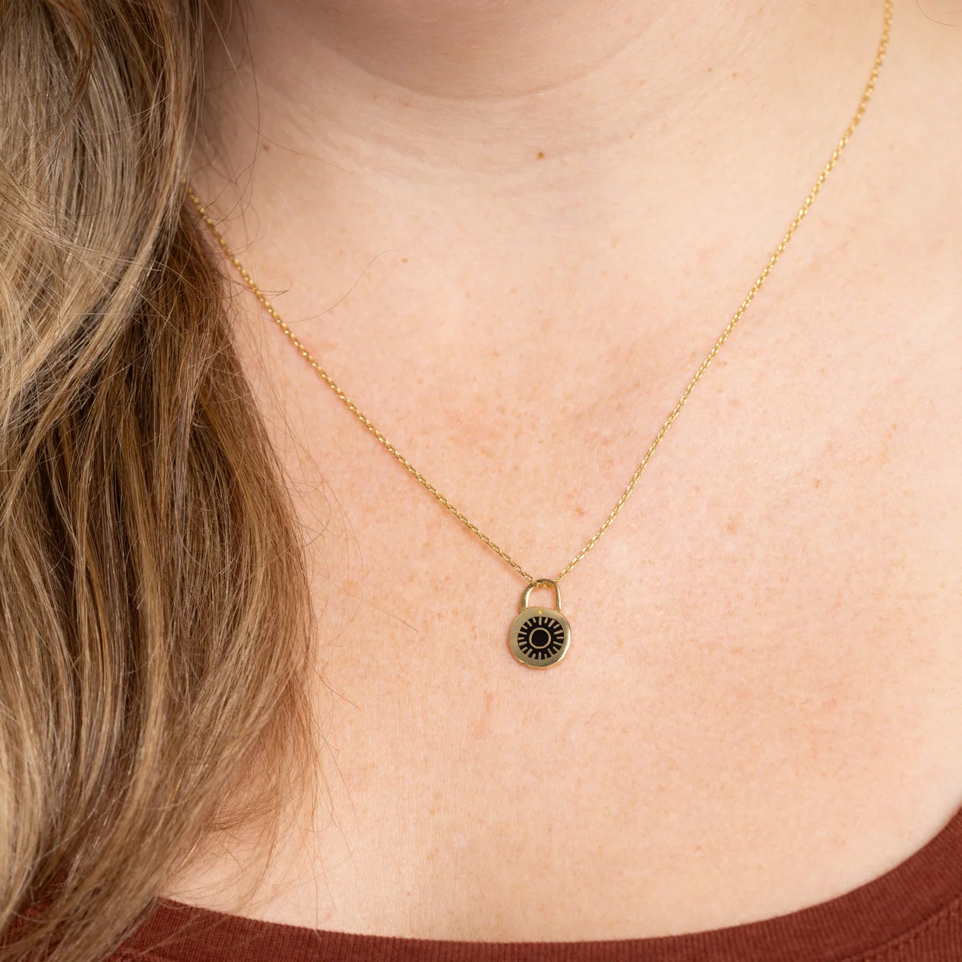 Combination Padlock Necklace - Image 4