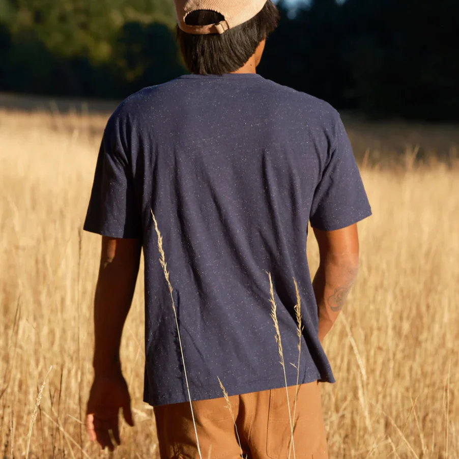 Cosmos Tee  - Navy Indigo - Image 3