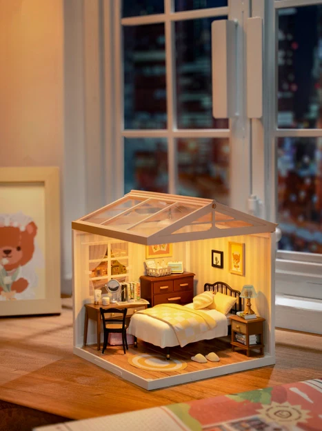 Diy Miniature House Kit: Cozy Living Lounge - Image 3