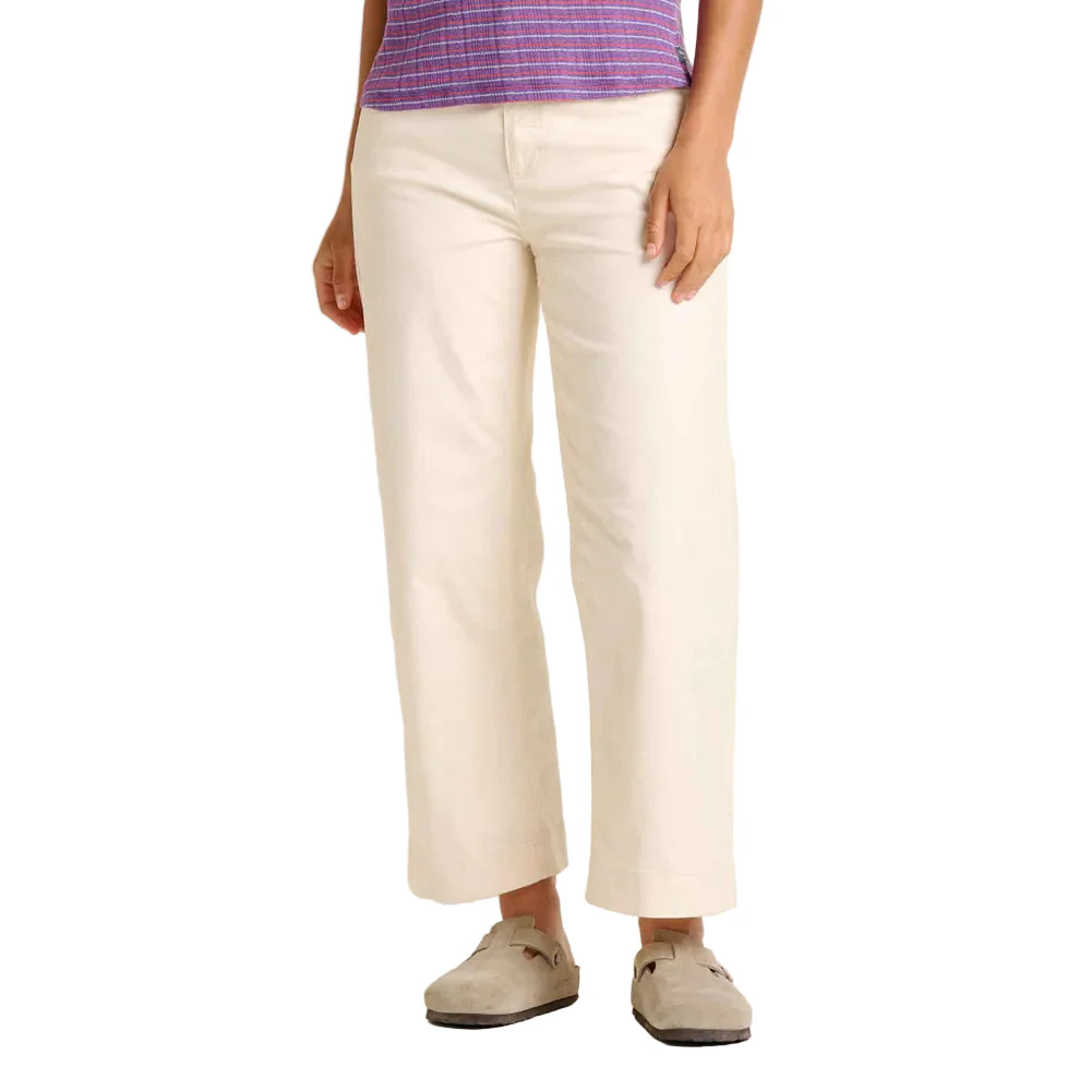 Earthworks Wide Leg Crop Pant - Salt