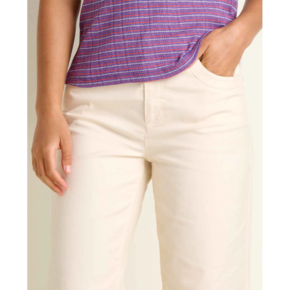 Earthworks Wide Leg Crop Pant - Salt - Image 3