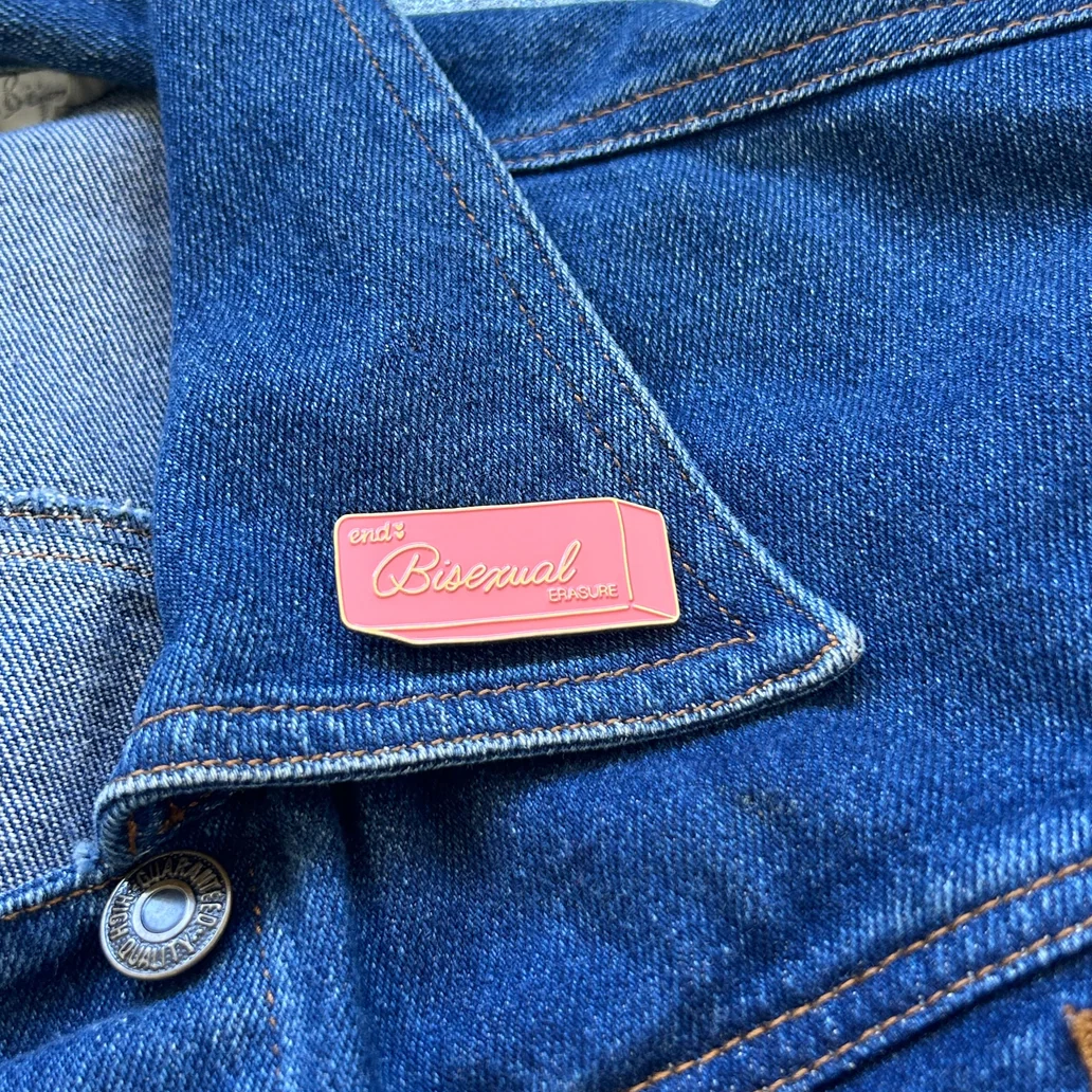 End Bisexual Erasure Pin - Image 2