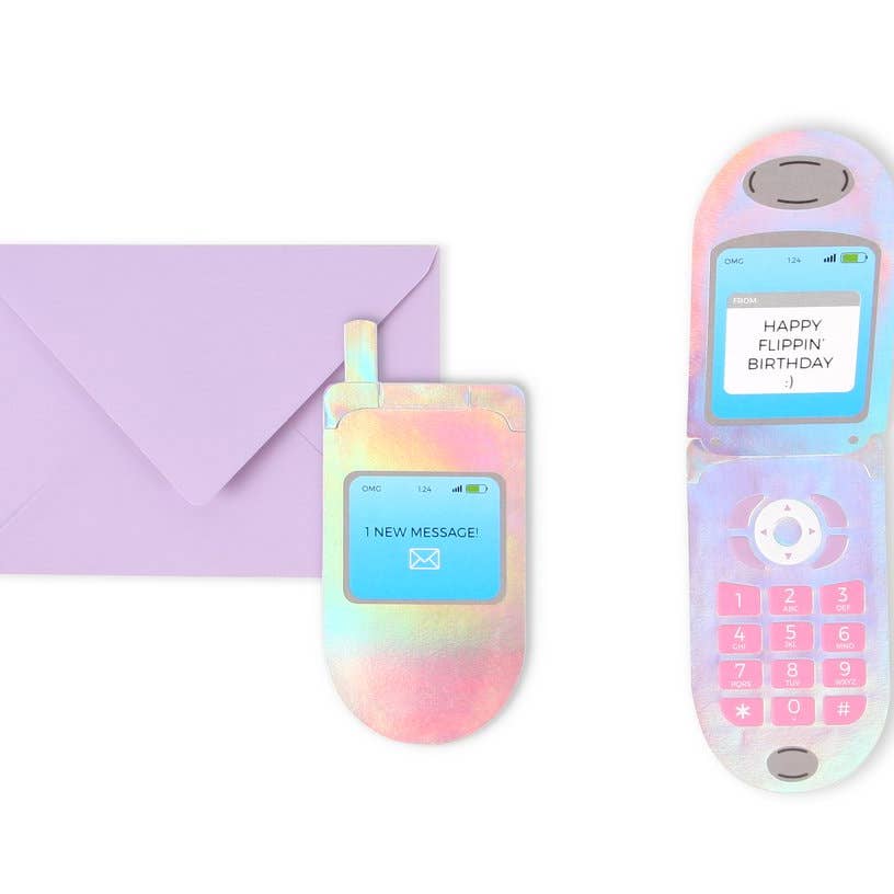 Flip Phone Birthday Card