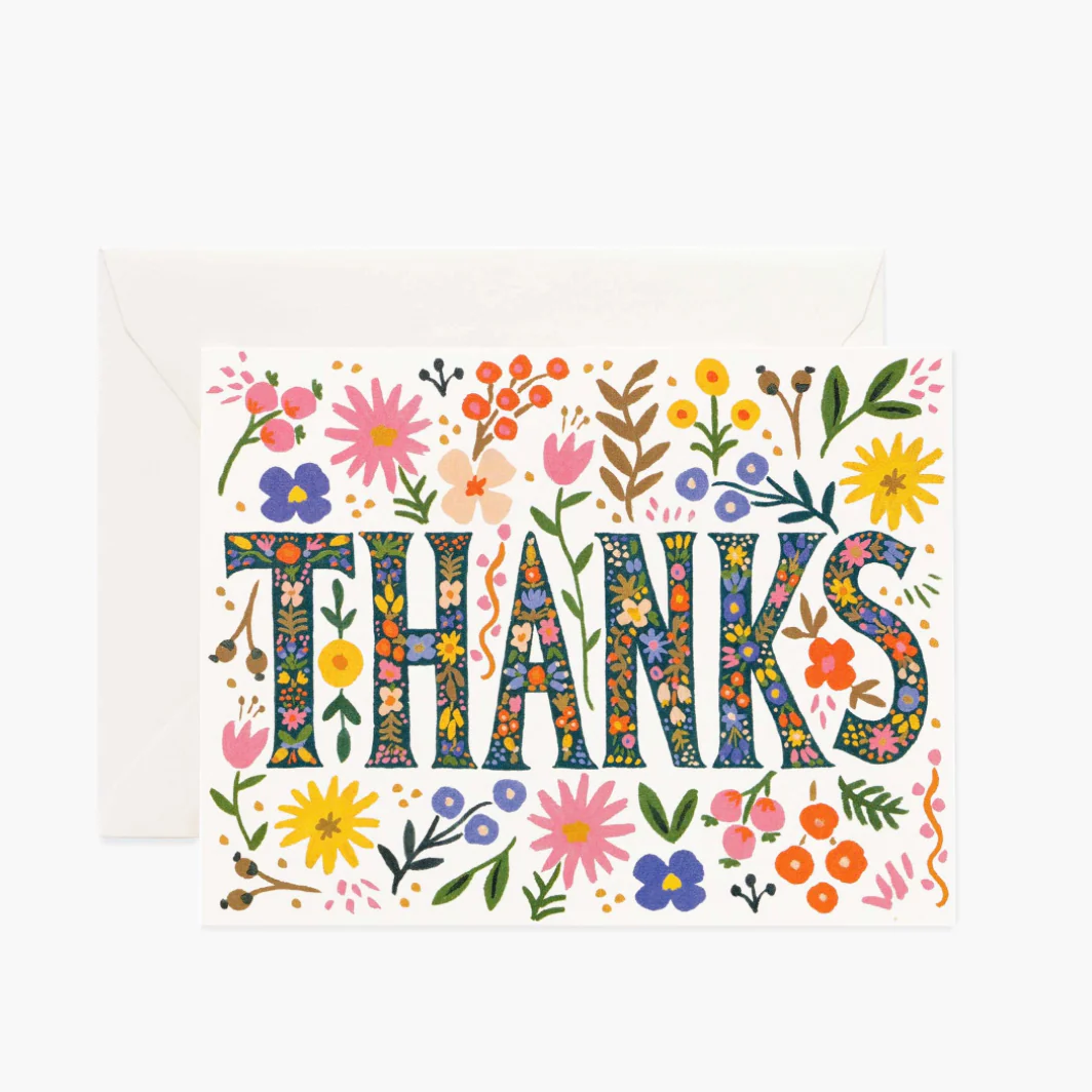 Floral Thanks Card
