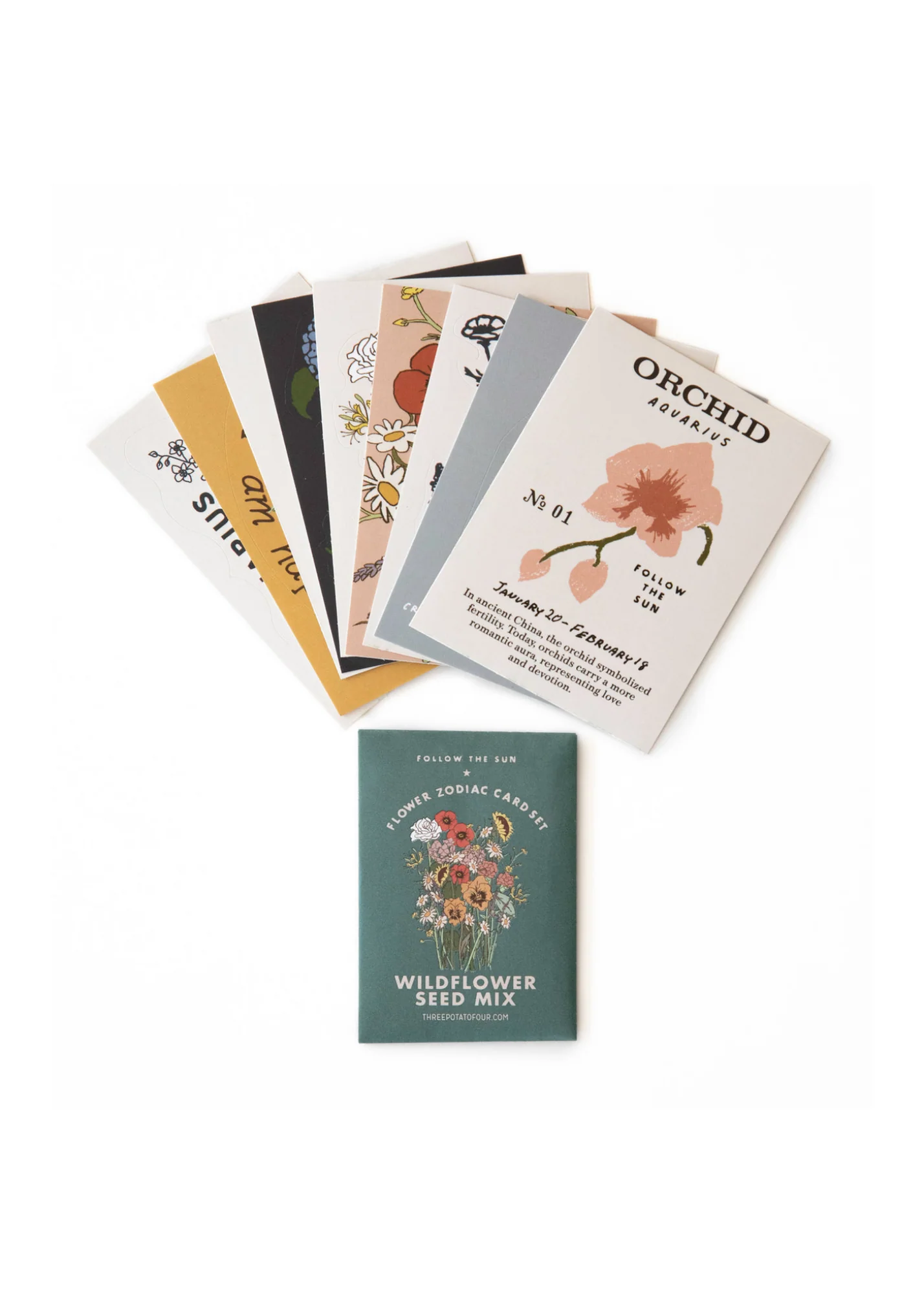 Flower Zodiac Sticker Card Set - Image 3