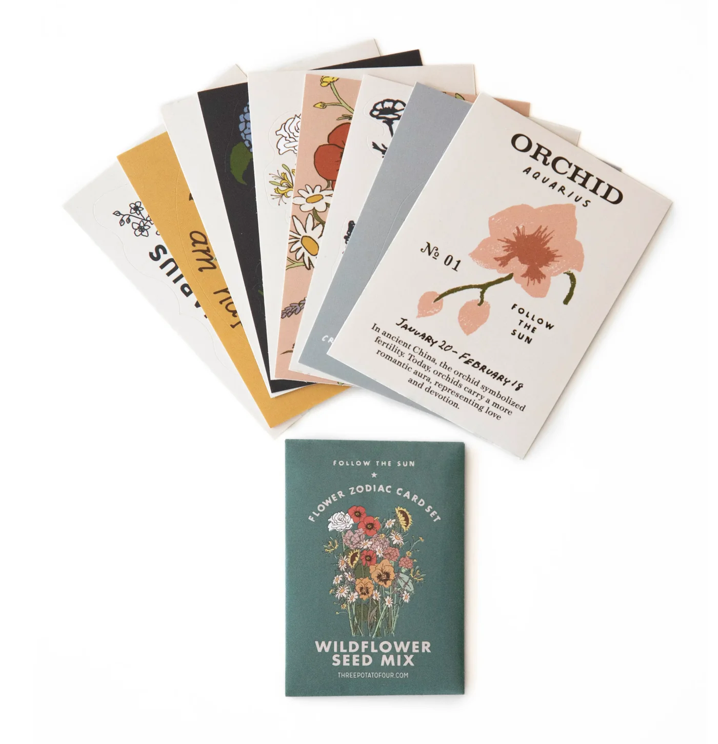 Flower Zodiac Sticker Card Set - Image 4