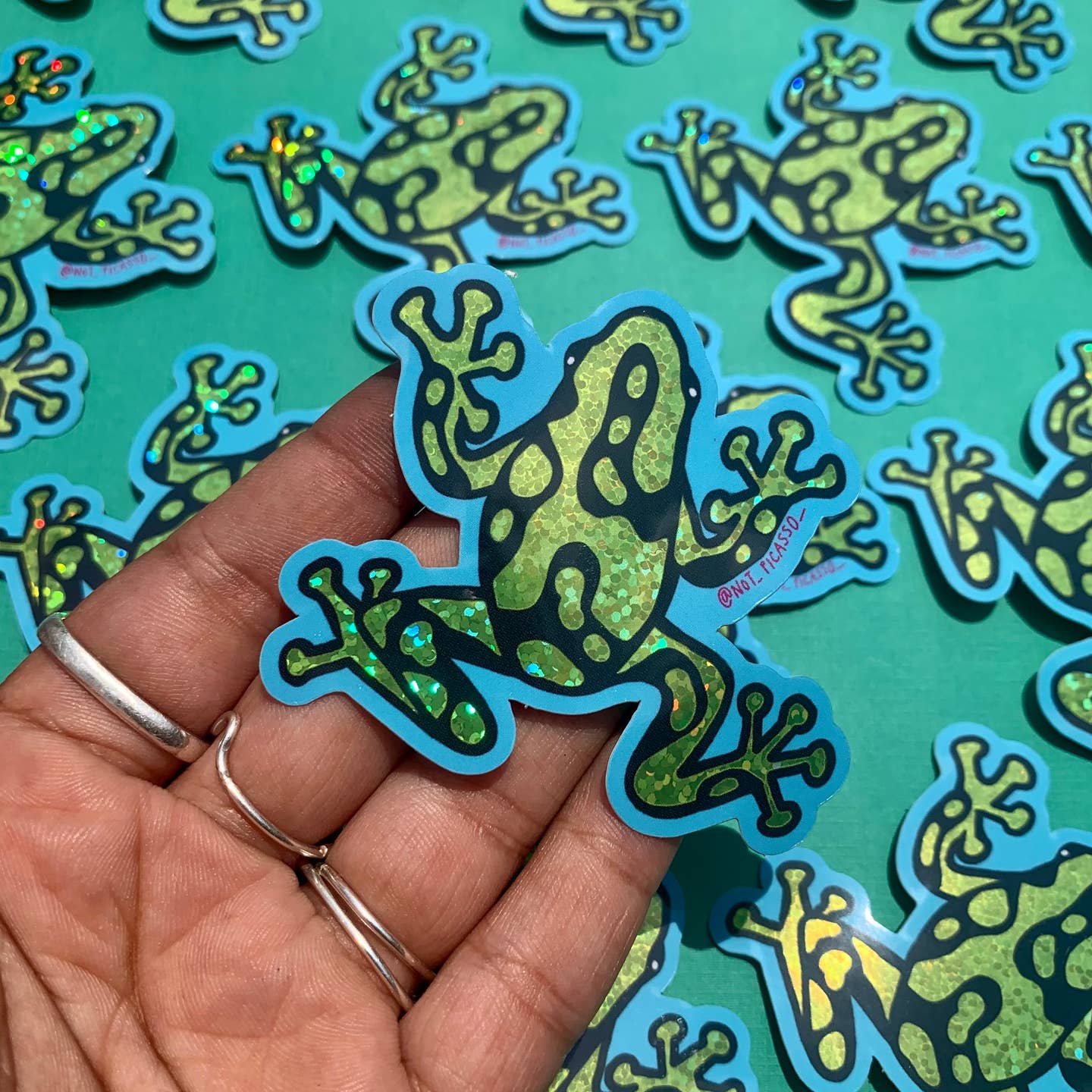 Glitter Dart Frog Sticker