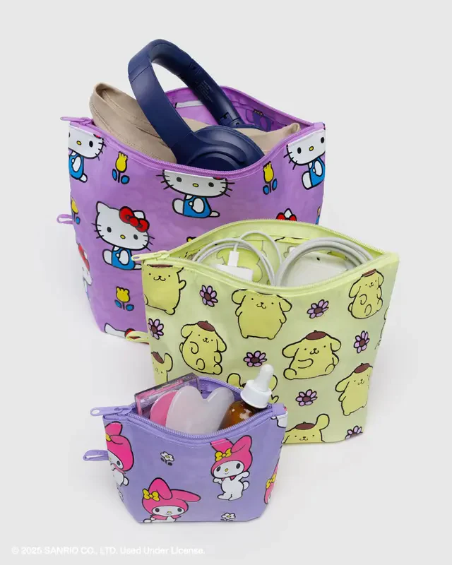 Go Pouch Set- Hello Kitty and Friends Florals - Image 2