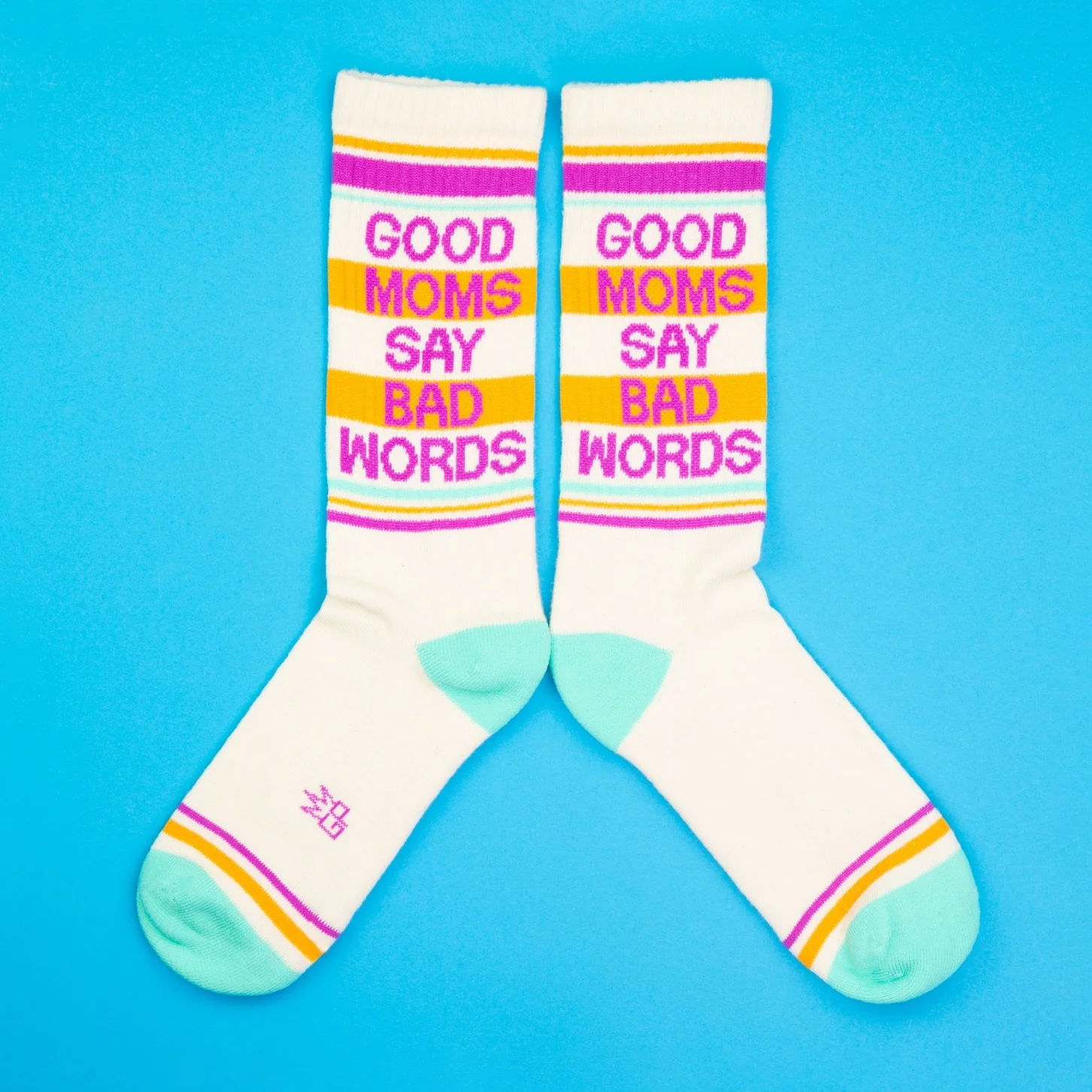 Good Moms Say Bad Words Gym Crew Socks - Image 2