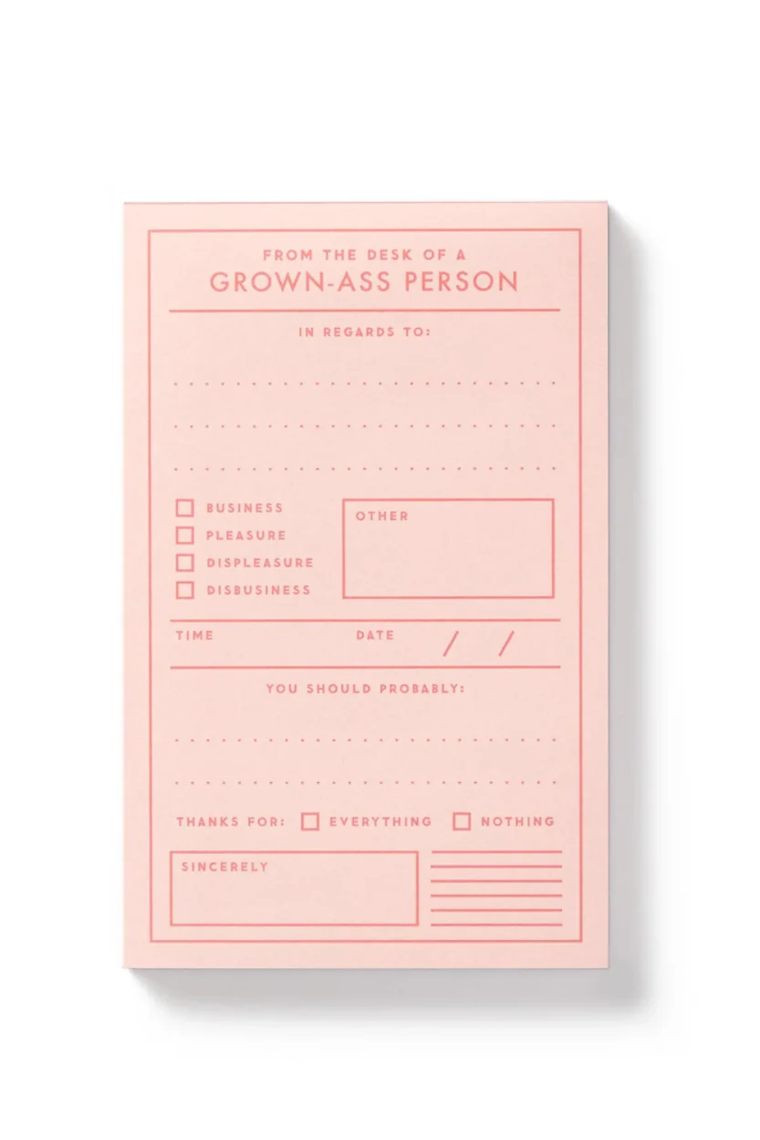 Grown Ass Person Memo Pad