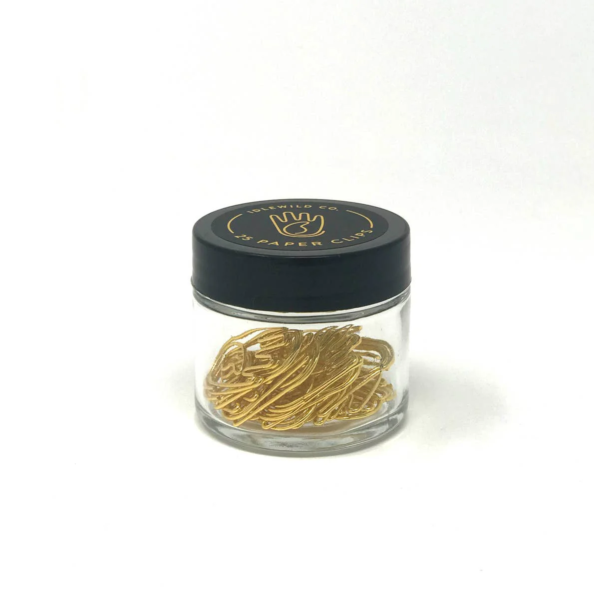Hand Gold Paper Clips- Jar of 25 - Image 2