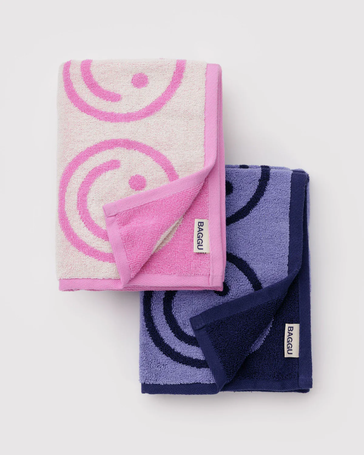Hand Towel - Happy Pink Blue - Image 3
