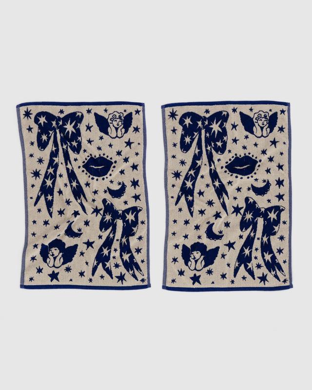 Hand Towel Set of 2- Cherub Bows - Image 3