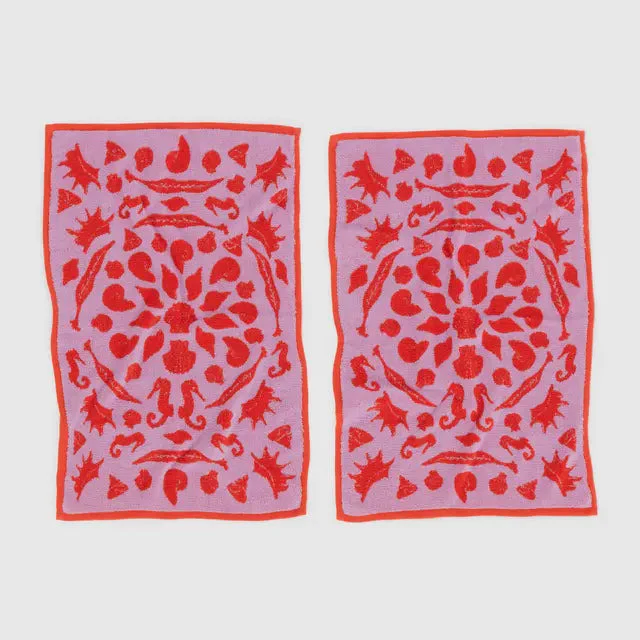 Hand Towel Set of 2 - Sea Shells - Image 2