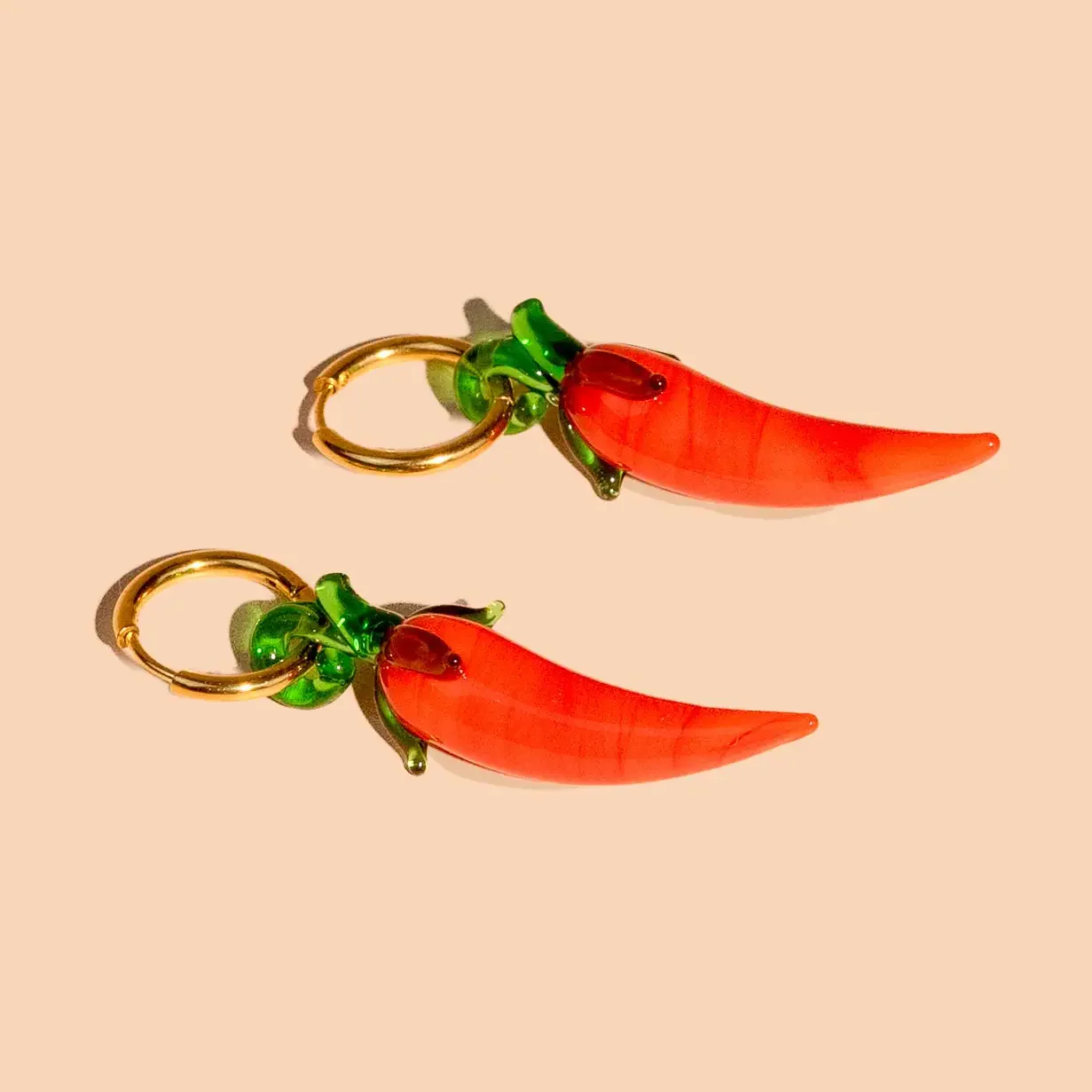 Harvest Pepper Hoops- 18K Gold Plated