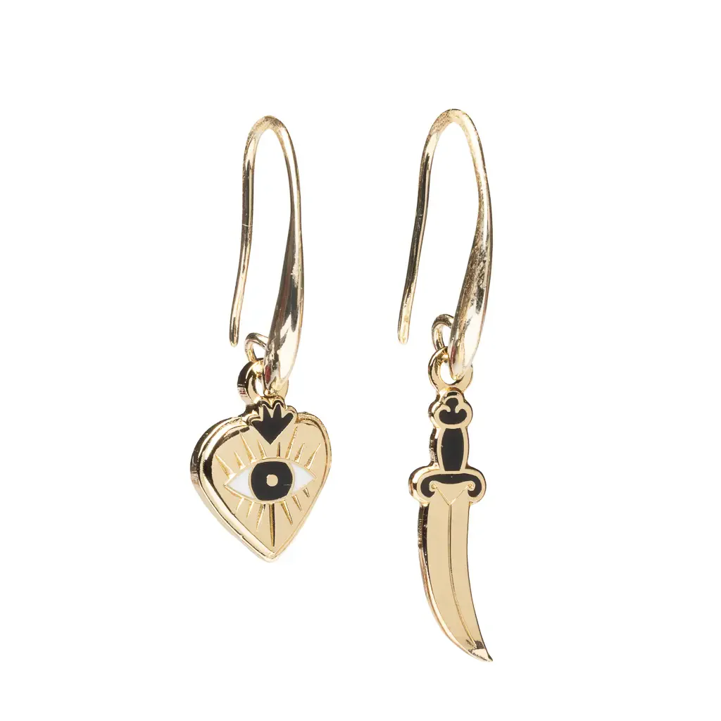 Heart + Dagger Earrings