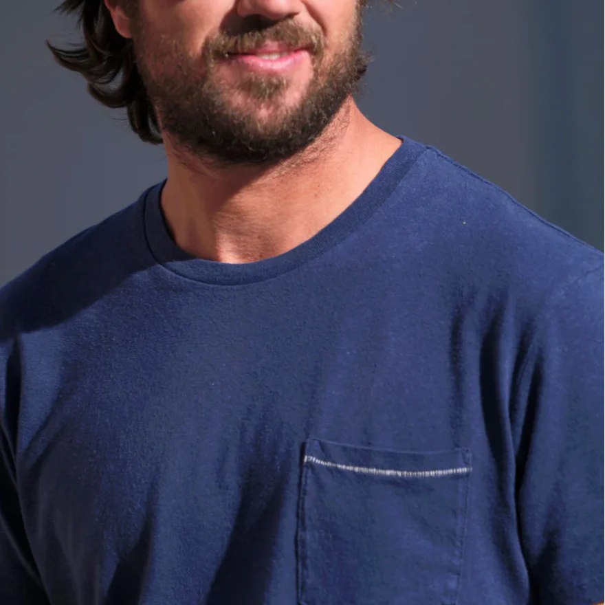 Hemp Pocket Tee - Indigo - Image 4