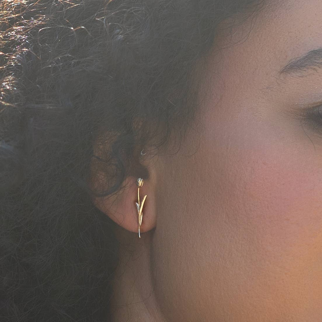 Holland Tulip Studs- 18K Gold Plated - Image 2