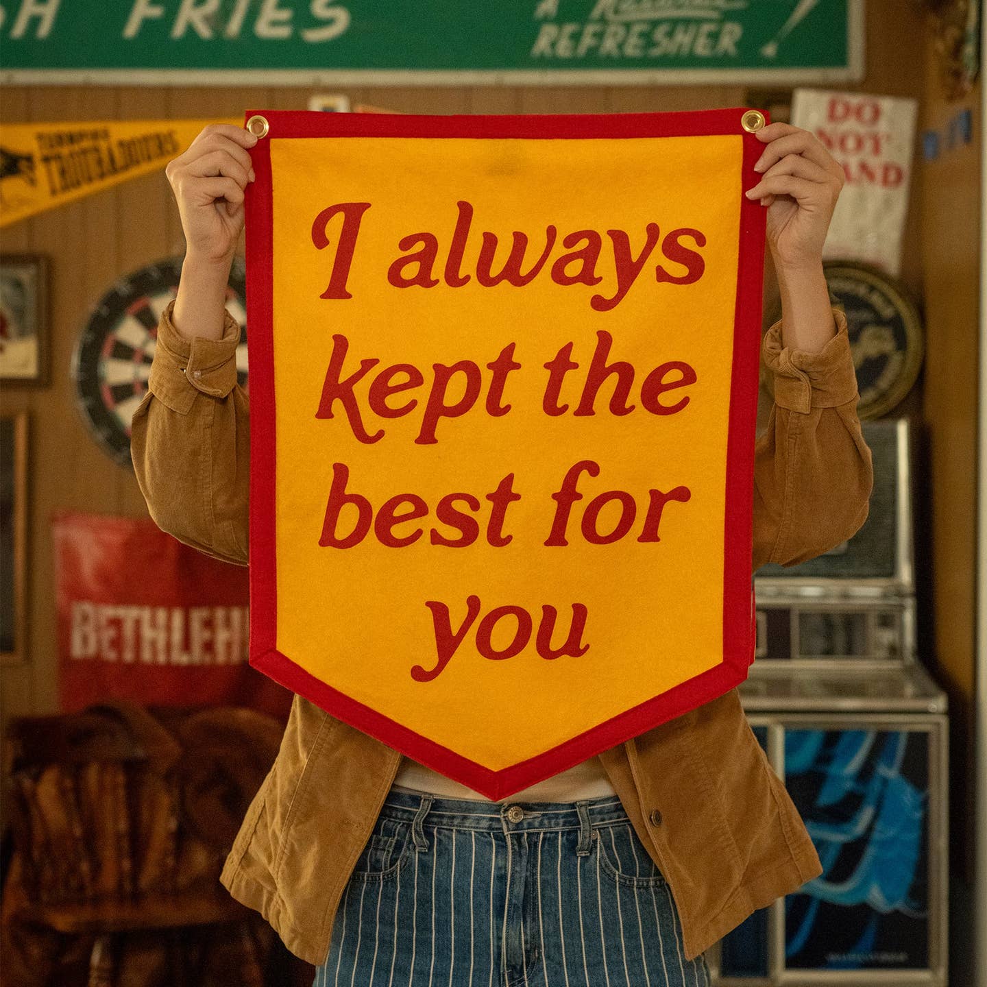 I Always Kept The Best For You Camp Flag - Image 2