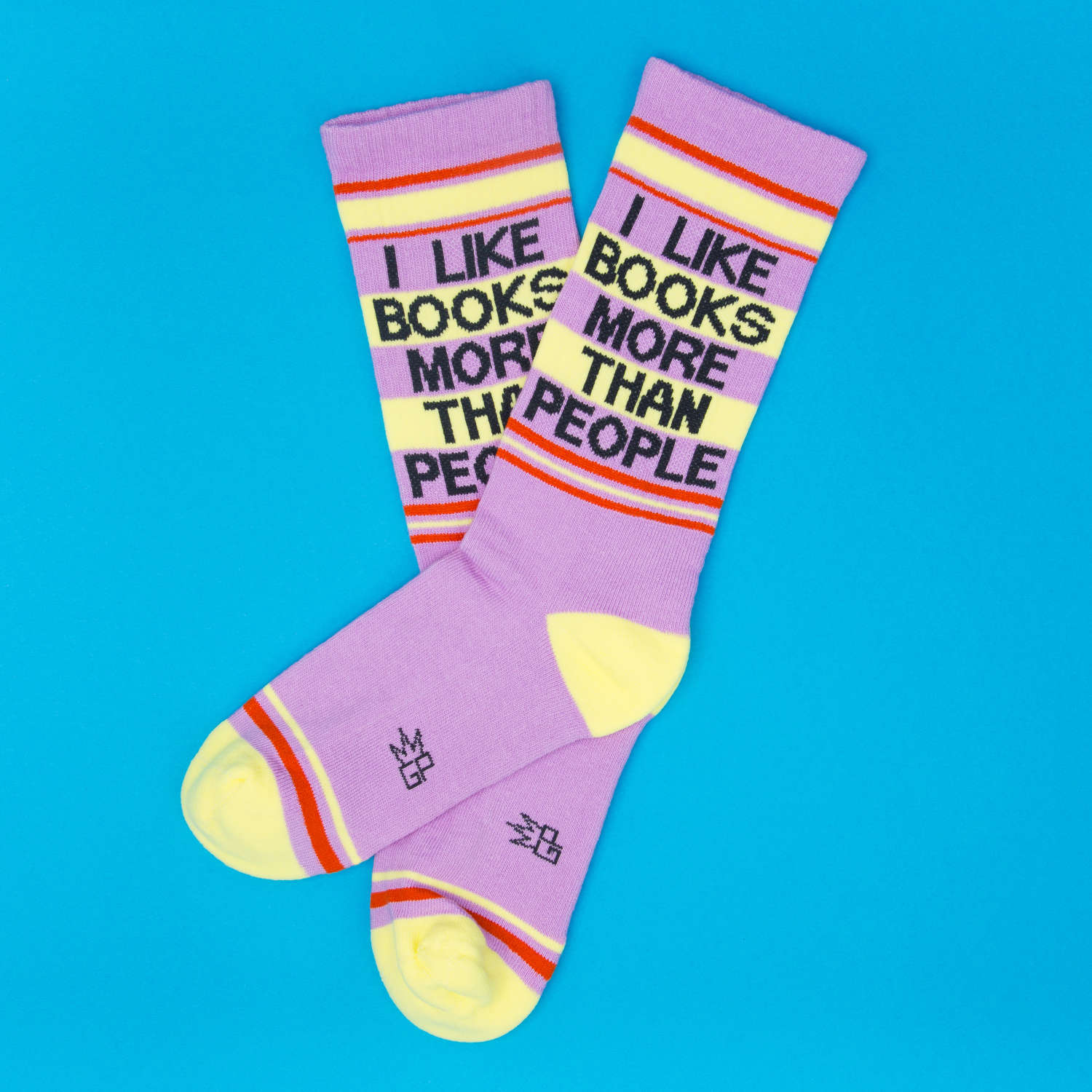 I Like Books More Than People Gym Crew Socks - Image 2