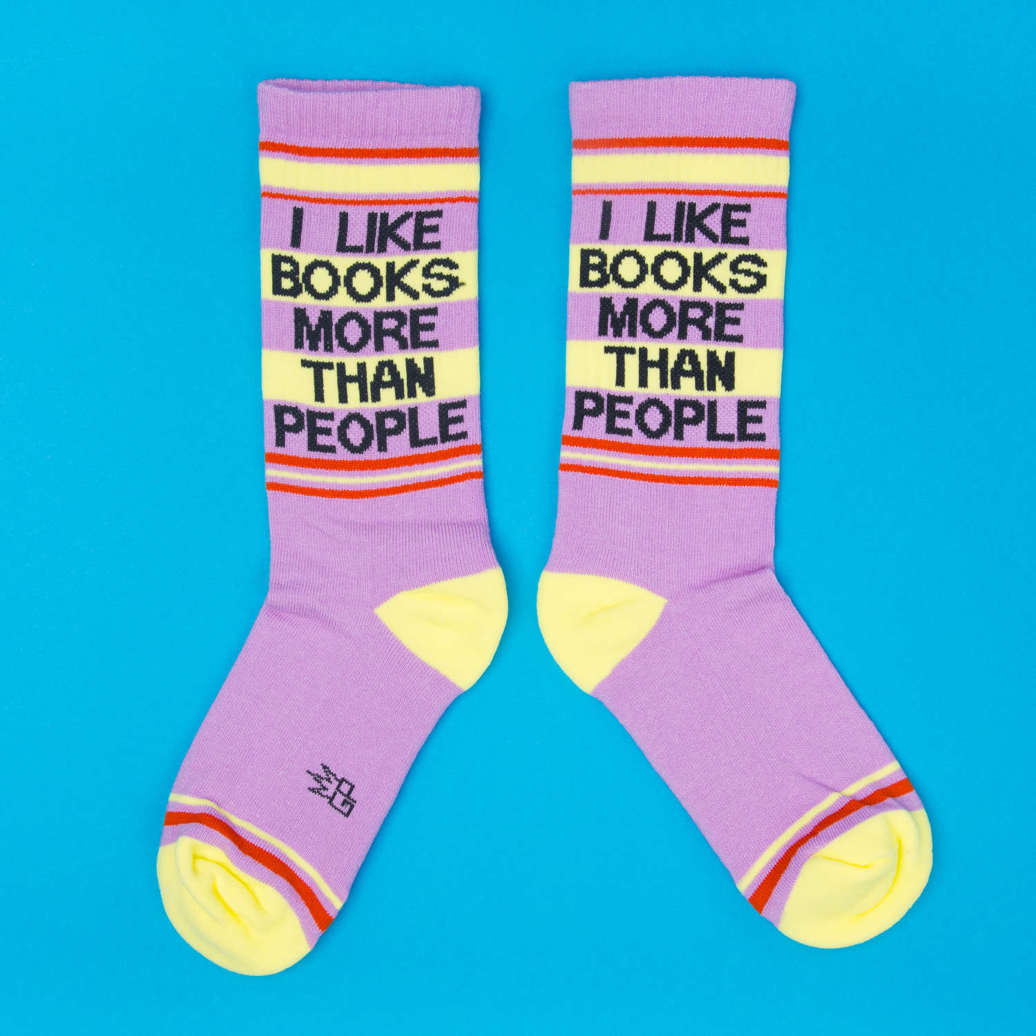 I Like Books More Than People Gym Crew Socks - Image 3