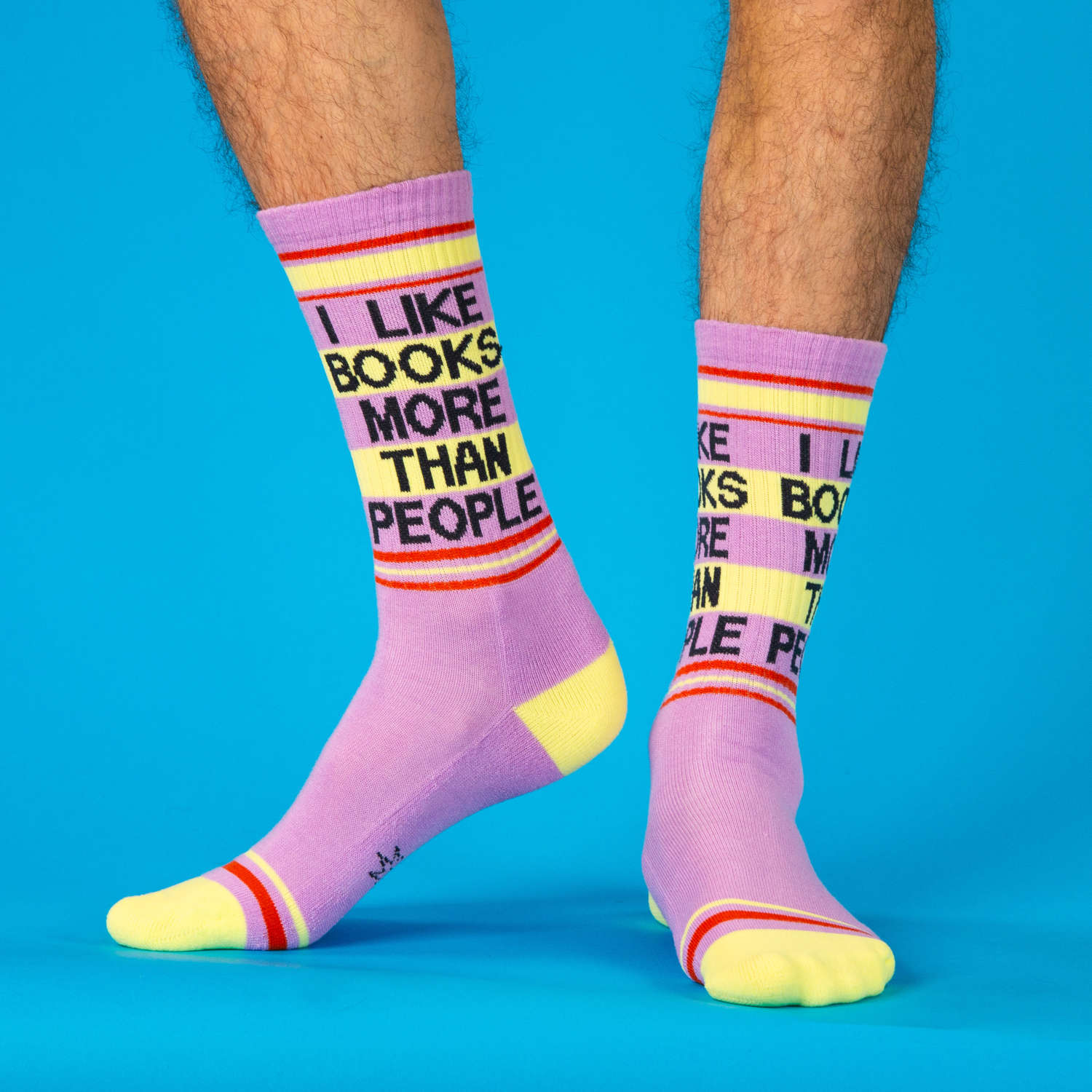 I Like Books More Than People Gym Crew Socks - Image 6