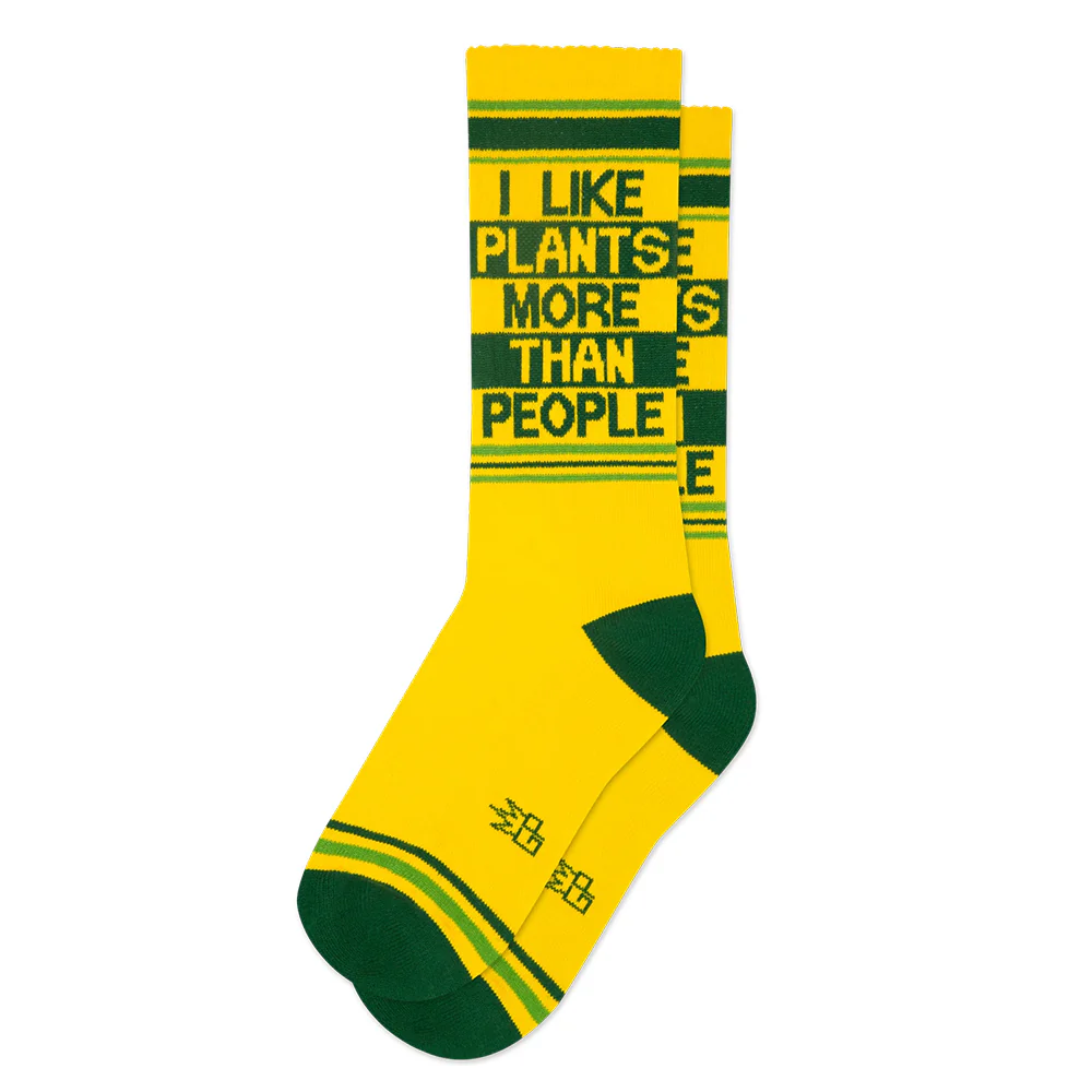 I Like Plants More Than People Gym Crew Socks