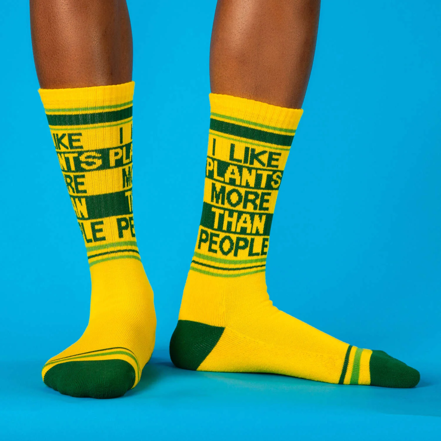 I Like Plants More Than People Gym Crew Socks - Image 6